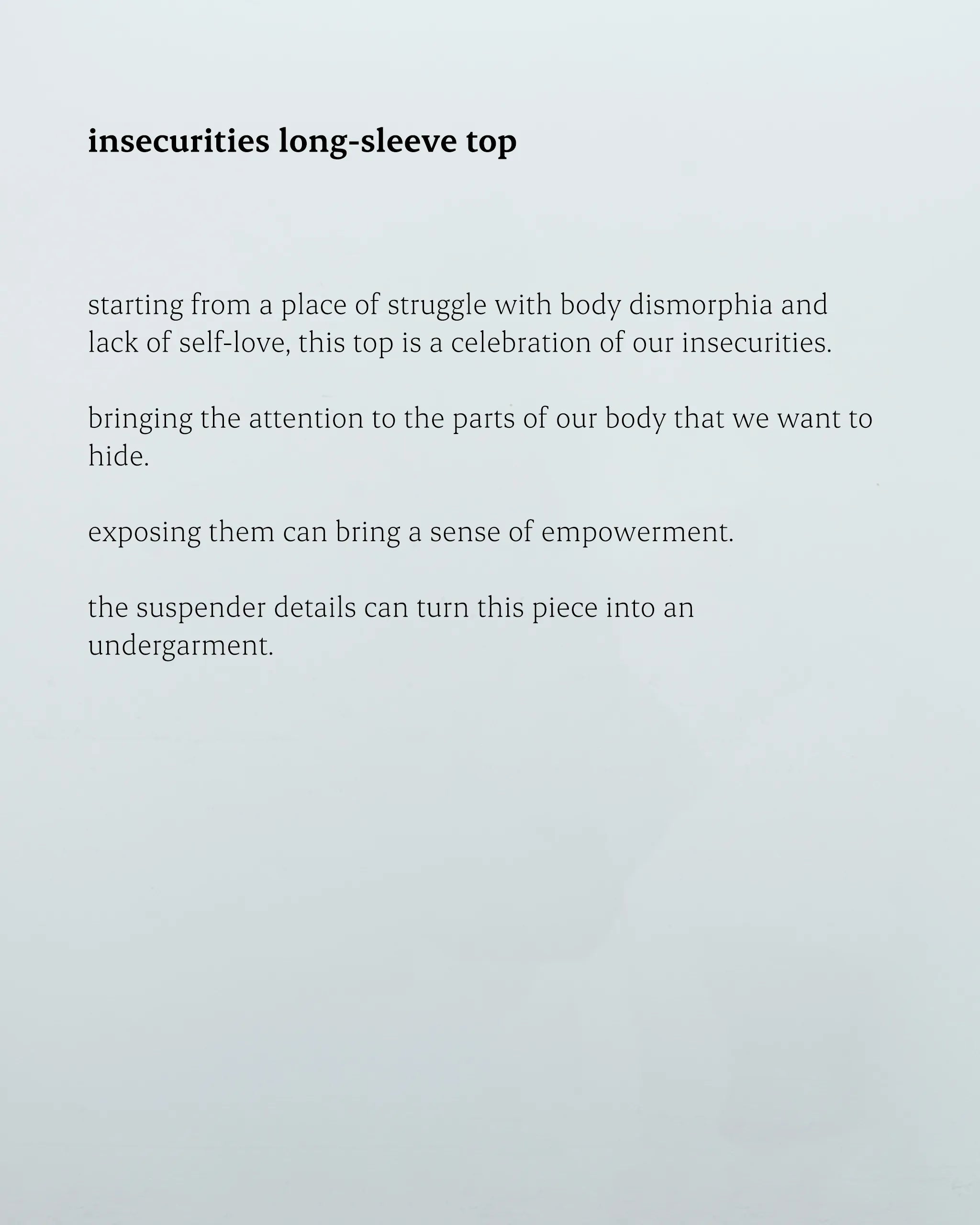 insecurities long-sleeve top