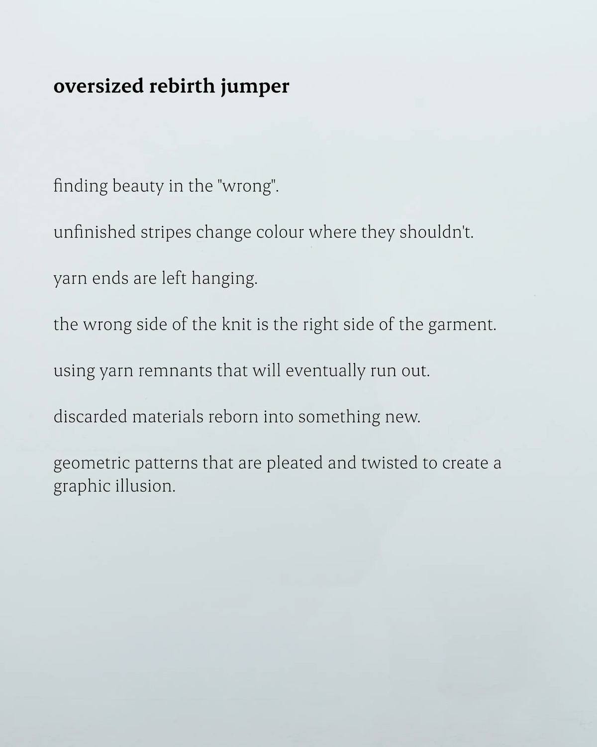 oversized rebirth jumper