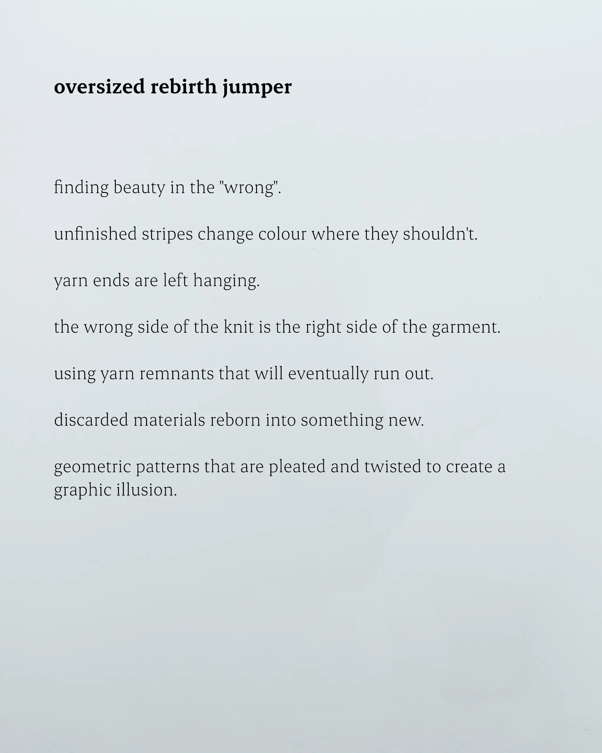 oversized rebirth jumper