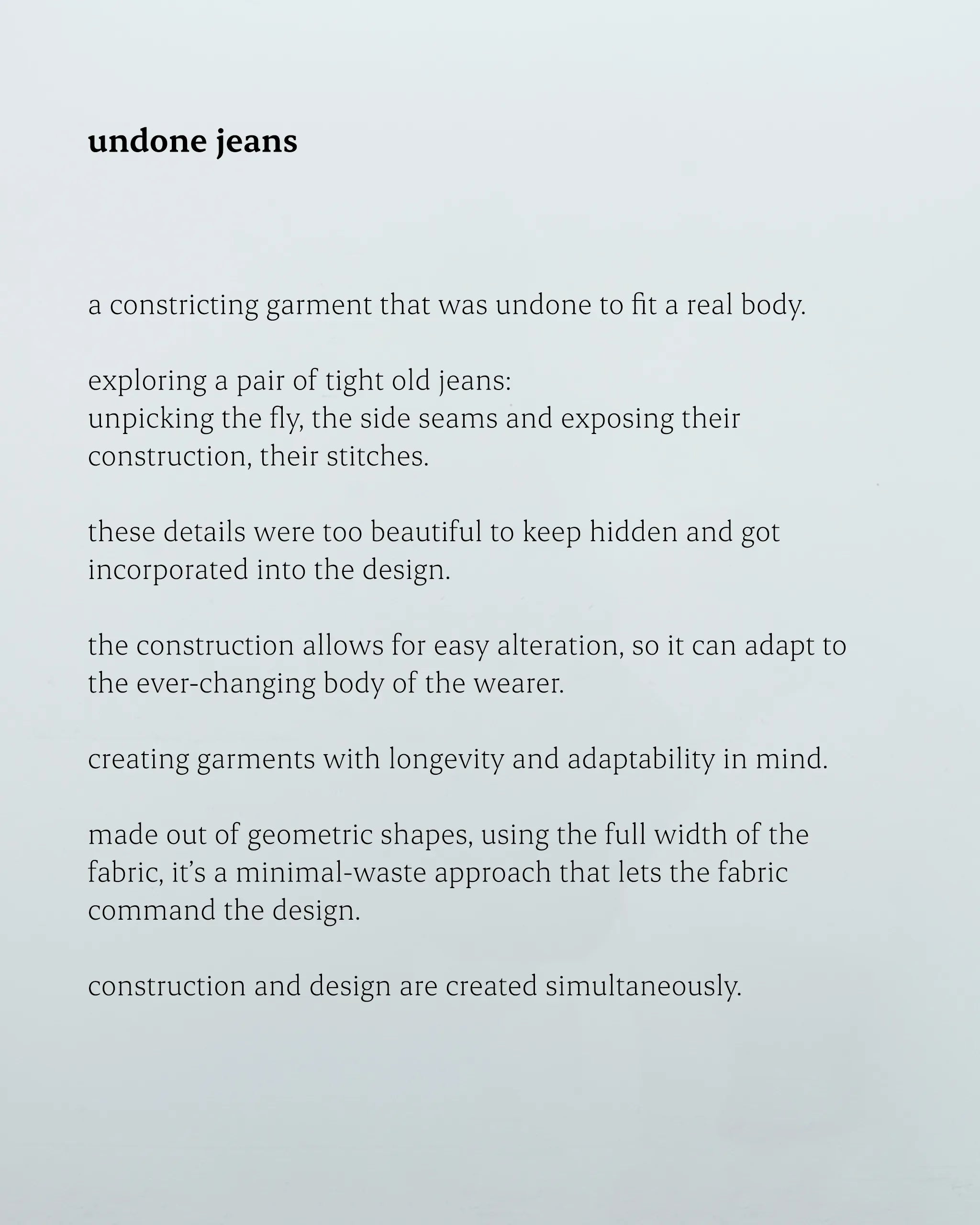 undone jeans
